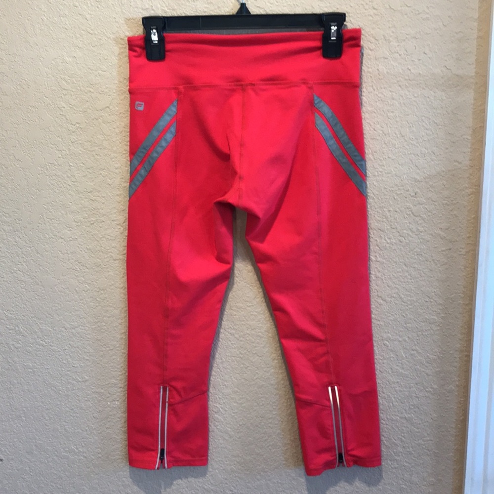 Fabletics Aria Red Reflective Capri Leggings Back… - image 5